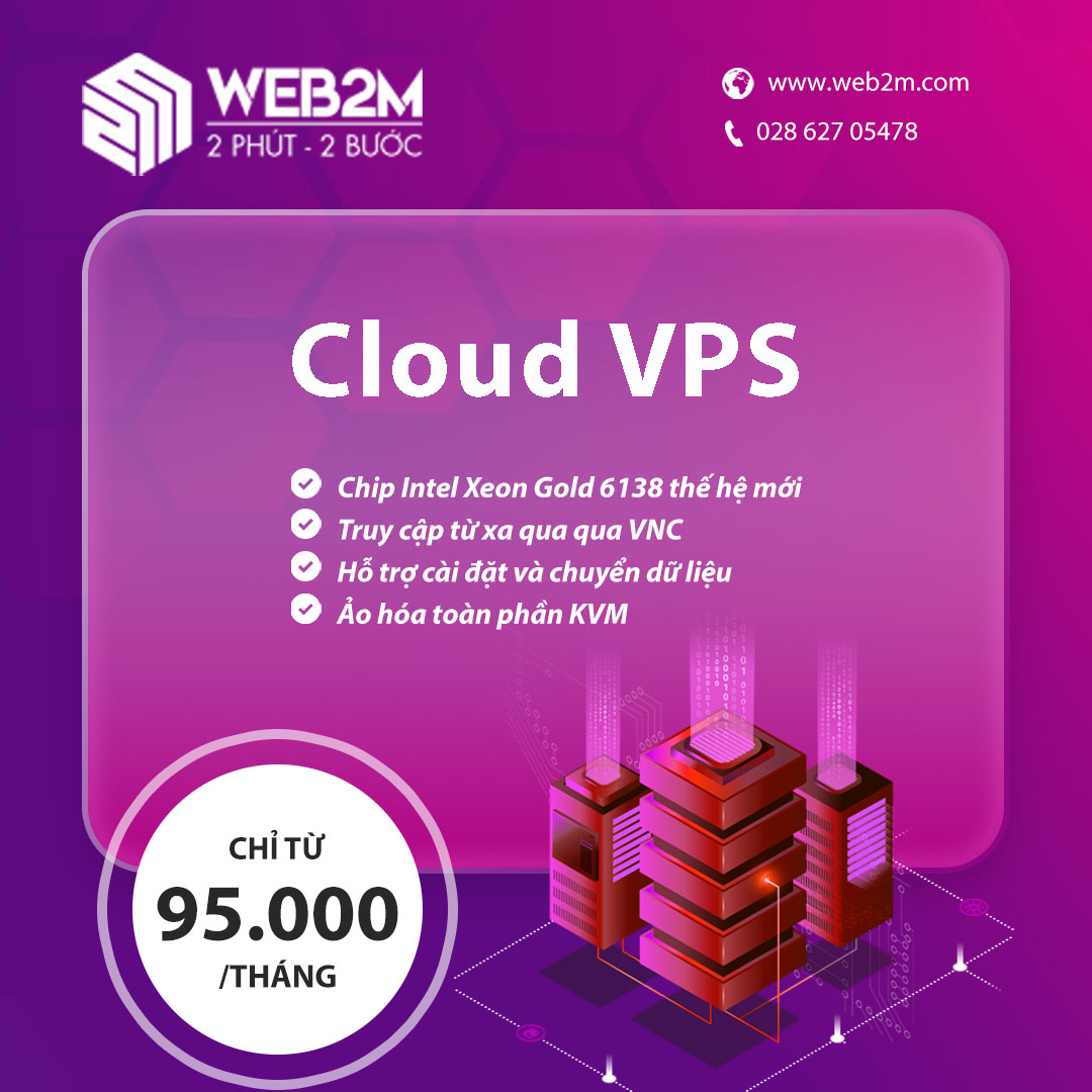 Cloud VPS Gold cao cấp Web2M